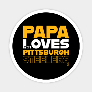 Papa Loves the Pittsburgh Steelers Magnet